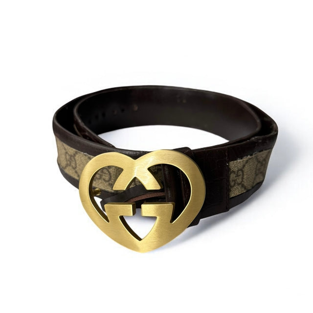 gucci vintage heart belt (100cm)