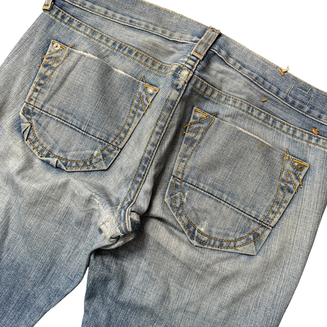 true religion baggy/straight leg unisex jeans (w36)