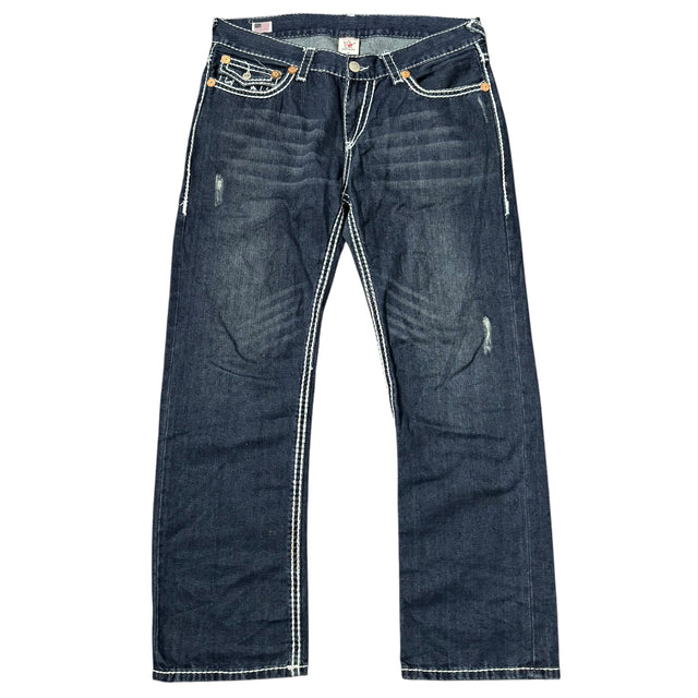 true religion baggy/straight leg unisex jeans (w38)