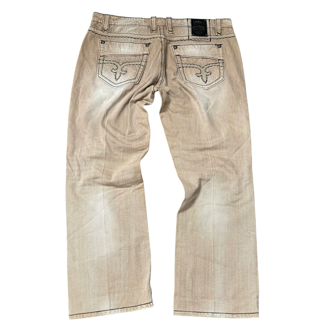 rock revival baggy/straight leg unisex jeans (w42)