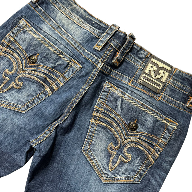 rock revival baggy/straight leg unisex jeans (w38)