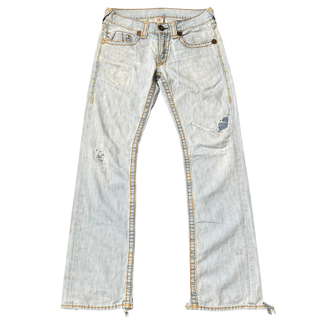 true religion baggy/straight leg unisex jeans (w31)