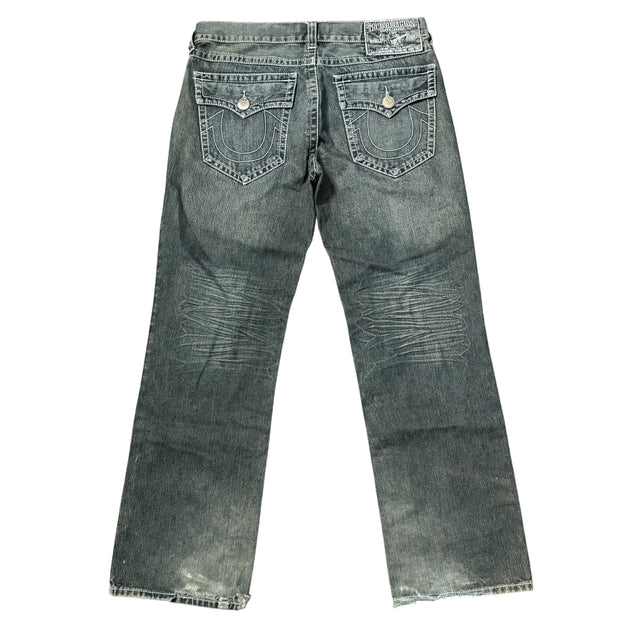 true religion baggy/straight leg unisex jeans (w36)