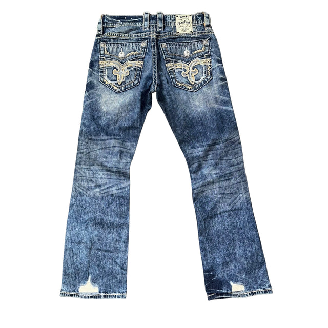 rock revival baggy/straight leg unisex jeans (w32)