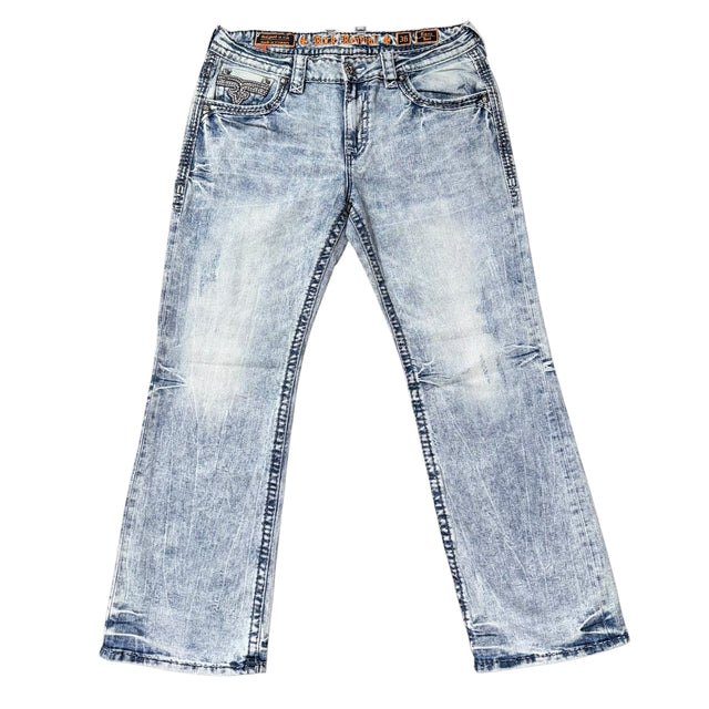 rock revival baggy/straight leg unisex jeans (w36)