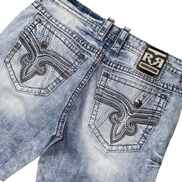 rock revival baggy/straight leg unisex jeans (w36)