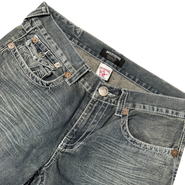 true religion baggy/straight leg unisex jeans (w36)