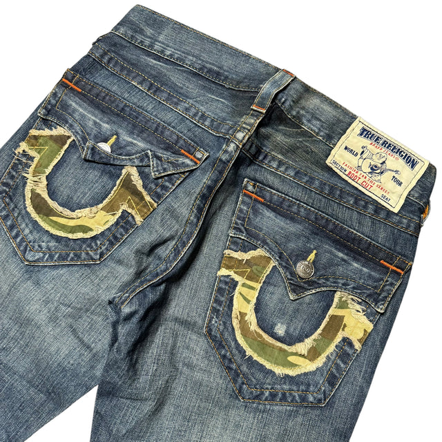 true religion baggy/straight leg unisex jeans used look (w30)