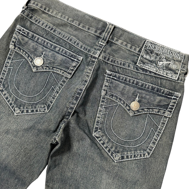 true religion baggy/straight leg unisex jeans (w36)