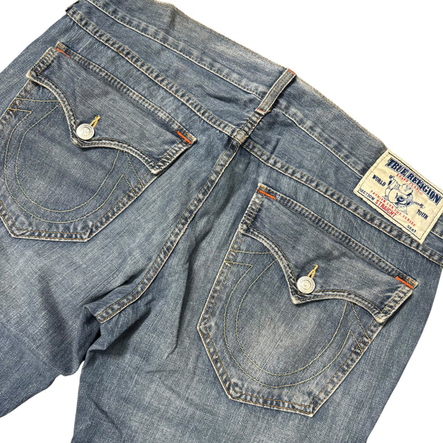 true religion baggy/straight leg unisex jeans (w38)