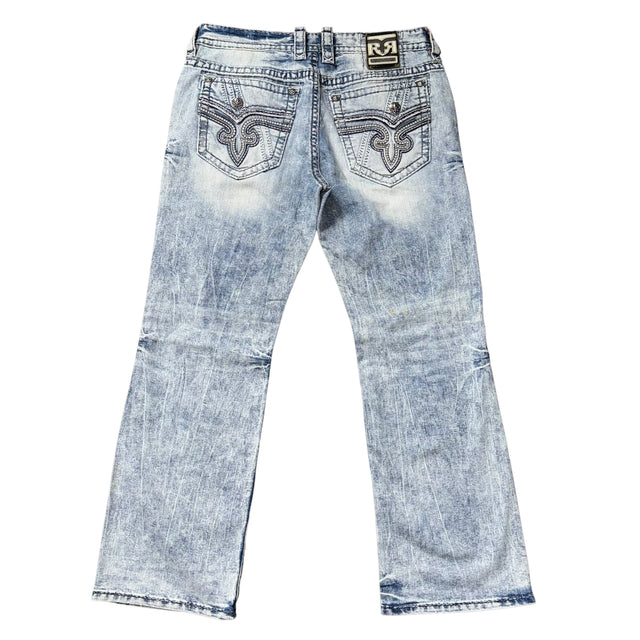 rock revival baggy/straight leg unisex jeans (w36)