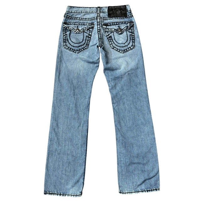 true religion baggy/straight leg unisex jeans (w31)