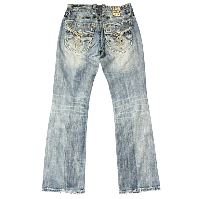 rock revival baggy/straight leg unisex jeans (w31)