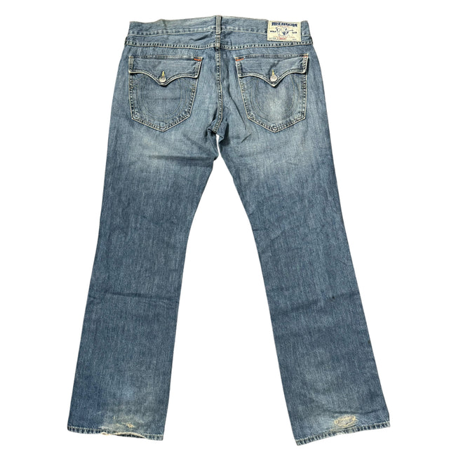 true religion baggy/straight leg unisex jeans (w38)