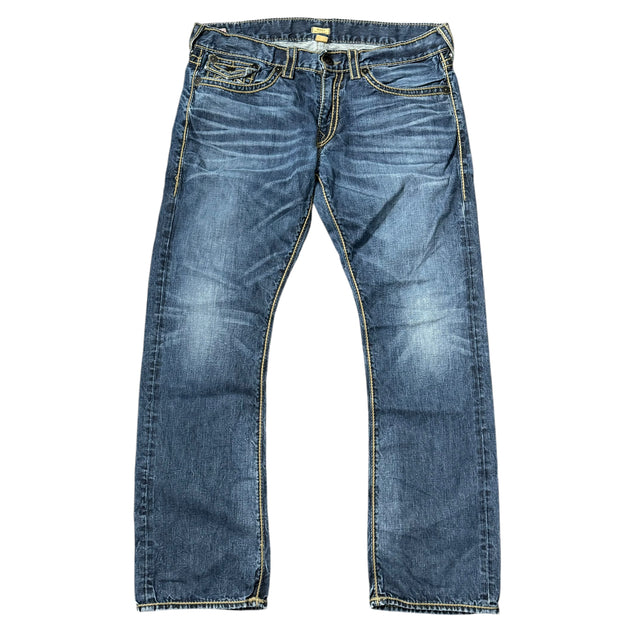 true religion baggy/straight leg unisex jeans (w38)