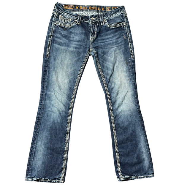 rock revival straight leg women jeans (w30)