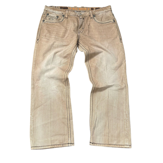 rock revival baggy/straight leg unisex jeans (w42)