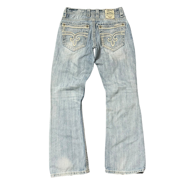 rock revival baggy/straight leg unisex jeans (w30)