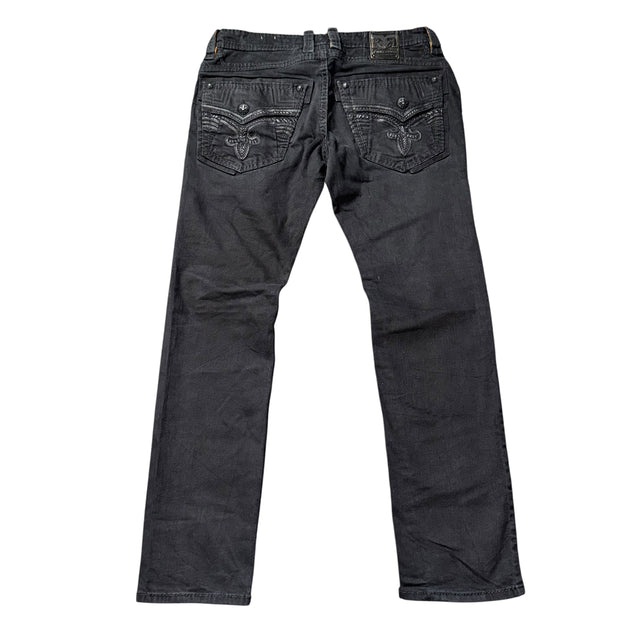 rock revival baggy/straight leg unisex jeans (w38)