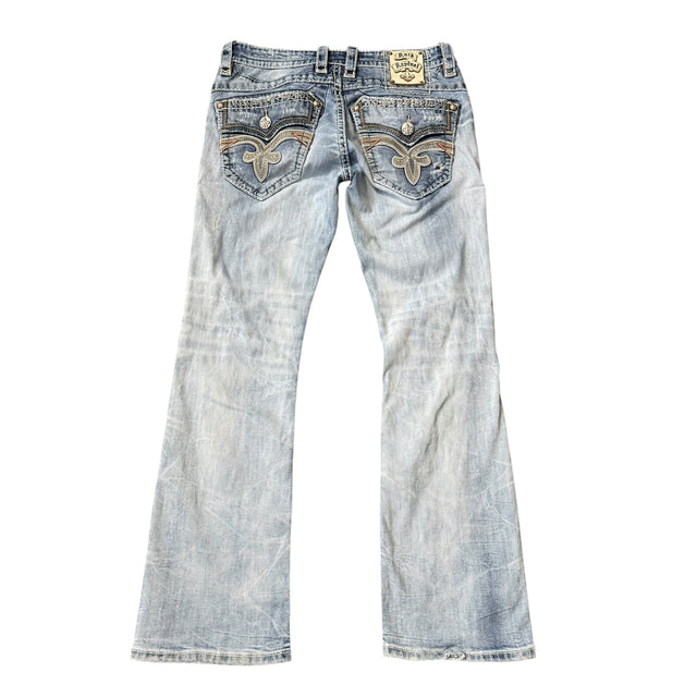 rock revival baggy/straight leg unisex jeans (w31)