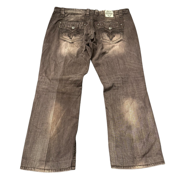 rock revival baggy/straight leg unisex jeans (W42)