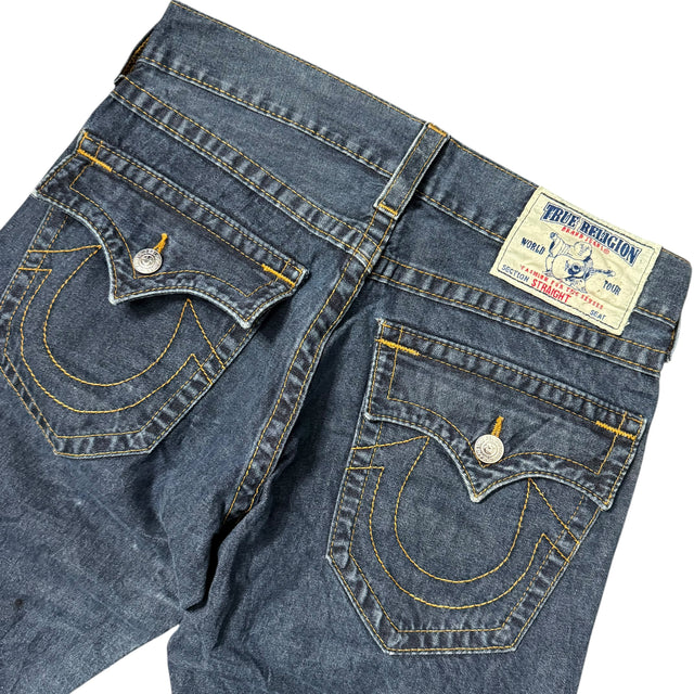 true religion baggy/straight leg unisex jeans(w32)