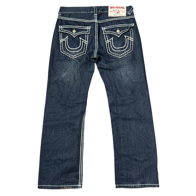 true religion baggy/straight leg unisex jeans (w38)