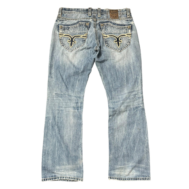 rock revival baggy/straight leg unisex jeans (w36)