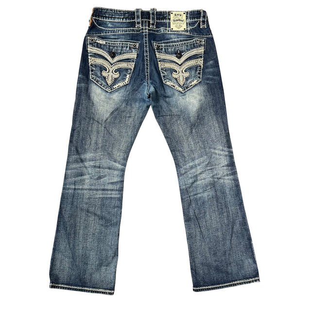 rock revival baggy/straight leg unisex jeans (w36)