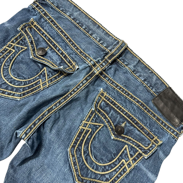 true religion baggy/straight leg unisex jeans (w38)