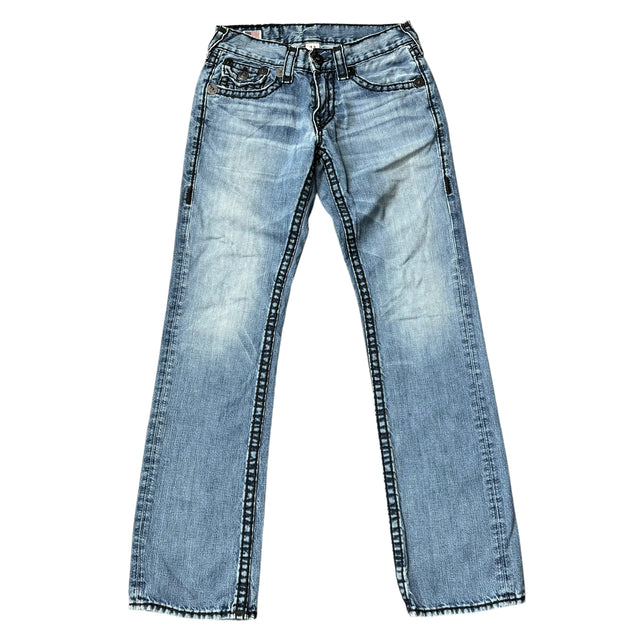 true religion baggy/straight leg unisex jeans (w31)