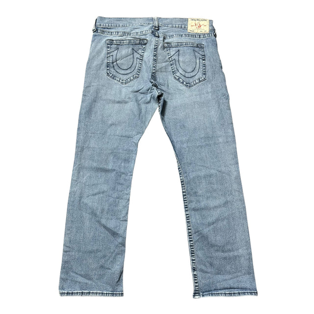 true religion baggy/straight leg unisex jeans (w38)