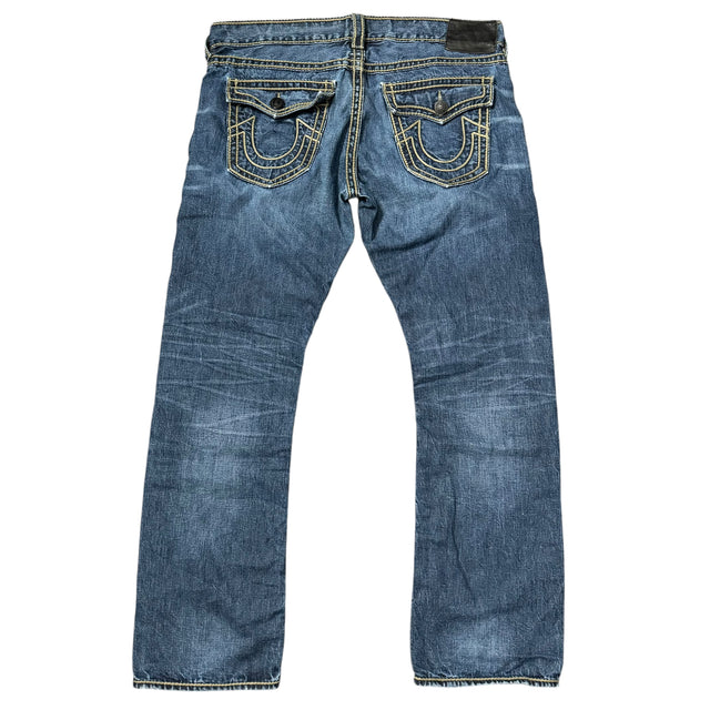 true religion baggy/straight leg unisex jeans (w38)