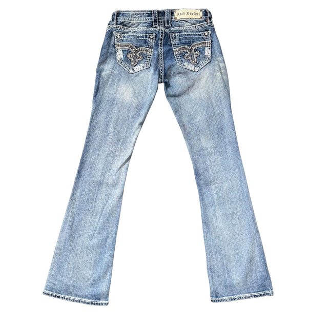 rock revival straight leg women jeans (w26)